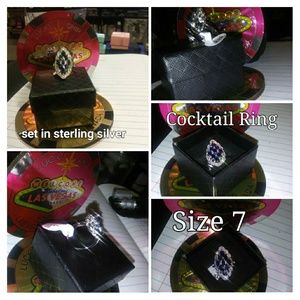 Sterling silver cocktail ring
